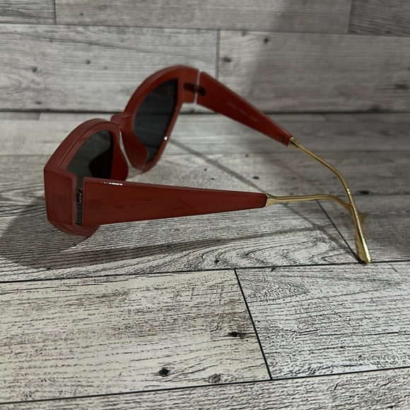 Red retro vintage summer beach sun glasses - Picture 3 of 9